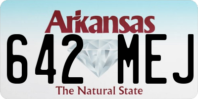 AR license plate 642MEJ