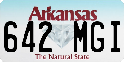 AR license plate 642MGI