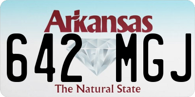 AR license plate 642MGJ