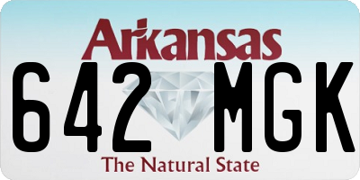 AR license plate 642MGK