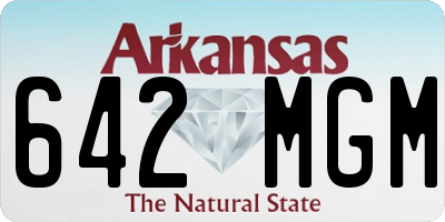 AR license plate 642MGM
