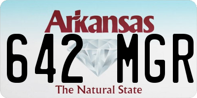 AR license plate 642MGR