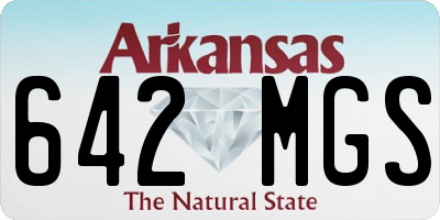AR license plate 642MGS
