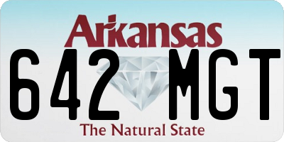 AR license plate 642MGT