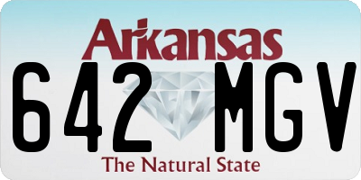 AR license plate 642MGV