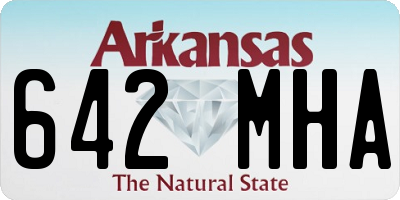 AR license plate 642MHA