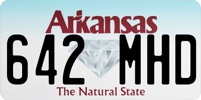 AR license plate 642MHD