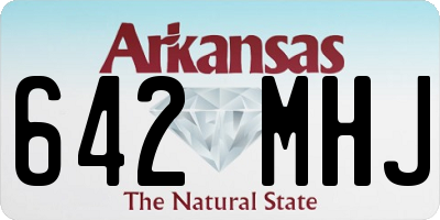 AR license plate 642MHJ