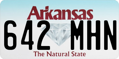AR license plate 642MHN