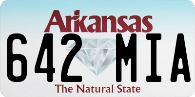 AR license plate 642MIA