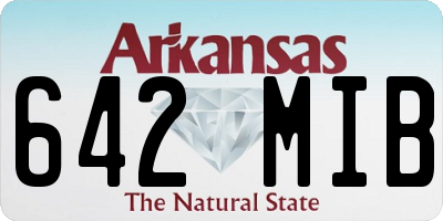 AR license plate 642MIB
