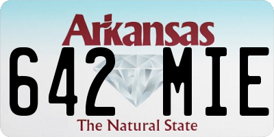 AR license plate 642MIE
