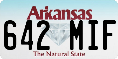 AR license plate 642MIF