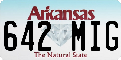 AR license plate 642MIG