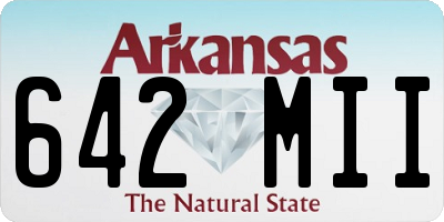 AR license plate 642MII