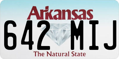 AR license plate 642MIJ