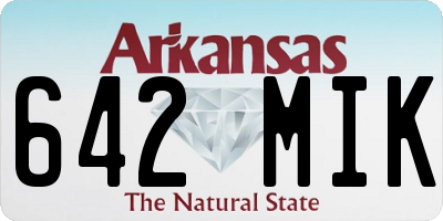 AR license plate 642MIK