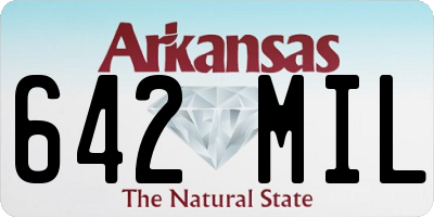 AR license plate 642MIL