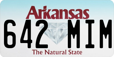 AR license plate 642MIM