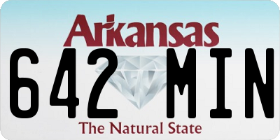 AR license plate 642MIN
