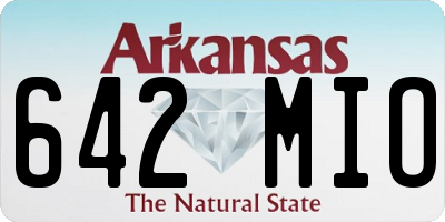 AR license plate 642MIO