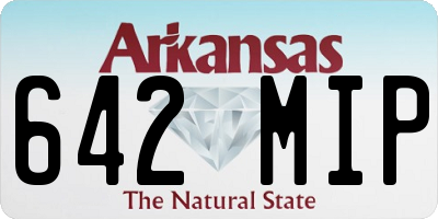 AR license plate 642MIP