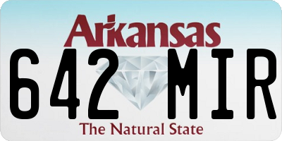 AR license plate 642MIR