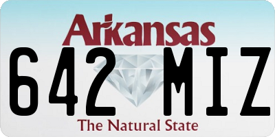 AR license plate 642MIZ