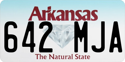 AR license plate 642MJA