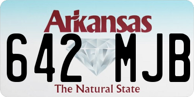 AR license plate 642MJB