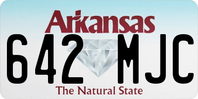 AR license plate 642MJC