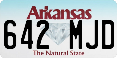 AR license plate 642MJD