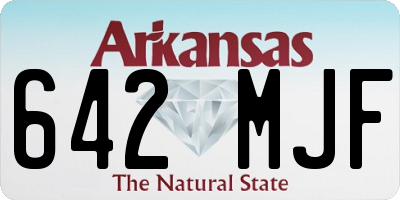 AR license plate 642MJF