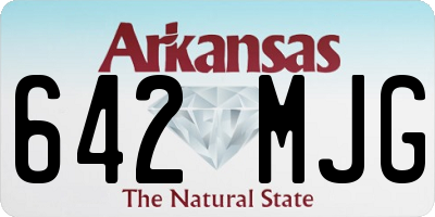 AR license plate 642MJG