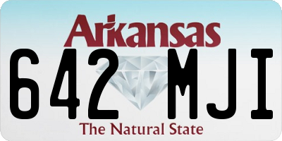 AR license plate 642MJI