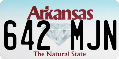 AR license plate 642MJN