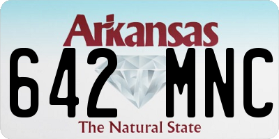 AR license plate 642MNC