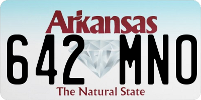 AR license plate 642MNO