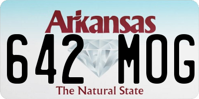 AR license plate 642MOG