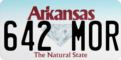 AR license plate 642MOR