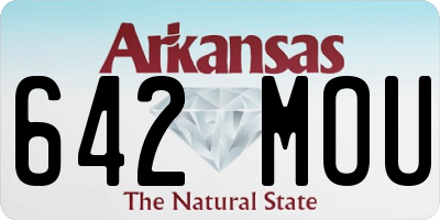 AR license plate 642MOU