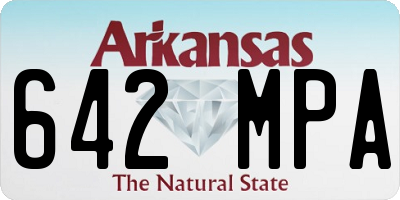 AR license plate 642MPA