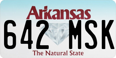 AR license plate 642MSK