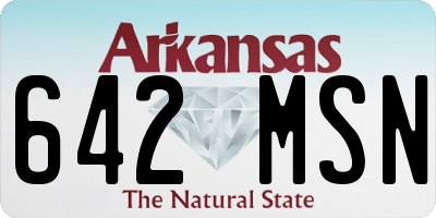 AR license plate 642MSN