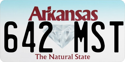 AR license plate 642MST