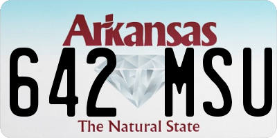 AR license plate 642MSU