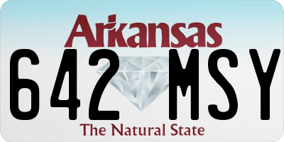 AR license plate 642MSY