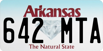 AR license plate 642MTA