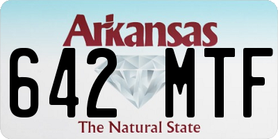 AR license plate 642MTF