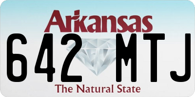 AR license plate 642MTJ